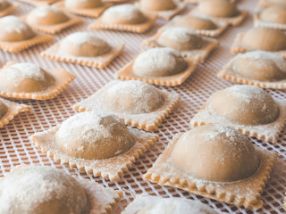 topview of homemade pasta