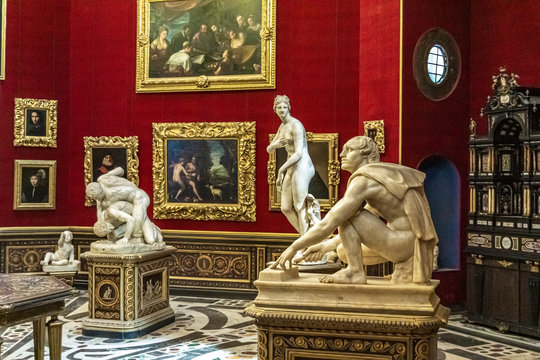 The Tribune room in Uffizi Gallery in Florence, Italy