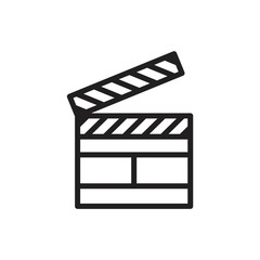 Clapperboard Icon template black color editable. Clapperboard Icon symbol Flat vector illustration for graphic and web design.