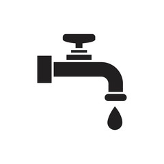 Faucet Icon template black color editable. Faucet Icon symbol Flat vector illustration for graphic and web design.