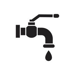 Faucet Icon template black color editable. Faucet Icon symbol Flat vector illustration for graphic and web design.