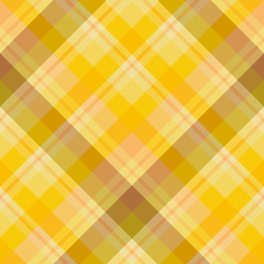 Seamless pattern in amazing bright yellow and brown colors for plaid, fabric, textile, clothes, tablecloth and other things. Vector image. 2