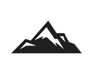 Mountain large natural rock with snow top Icon template black color editable. Mountain large natural rock with snow top Icon symbol Flat vector illustration for graphic and web design.