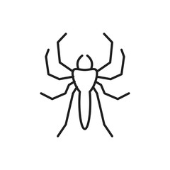 Spider Icon template black color editable. Spider Icon symbol Flat vector illustration for graphic and web design.