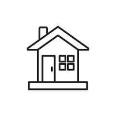 Collage house Icon template black color editable. Collage house Icon symbol Flat vector illustration for graphic and web design.