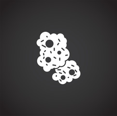 Microbe related icon on background for graphic and web design. Creative illustration concept symbol for web or mobile app.