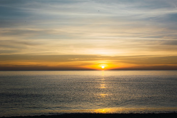 Obraz premium Barceloneta beach sunrise