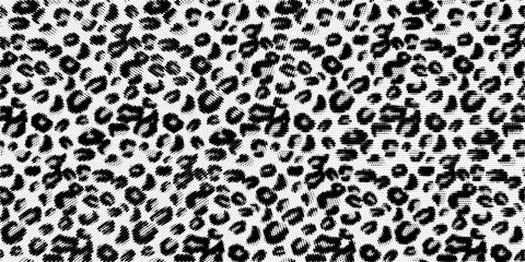 Leopard pattern. Animal and ethnic pattern. Halftone textile print. © Tatyana Sidyukova