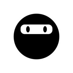 Ninja emoji outline icon. Symbol, logo illustration for mobile concept and web design.