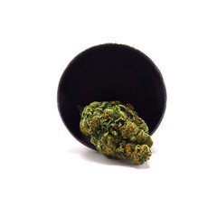 Cannabis Bud In Jar
