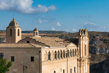 Sant' Agostino church. Unesco town Matera