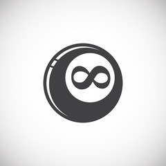 Infinity sign icon on background for graphic and web design. Creative illustration concept symbol for web or mobile app.