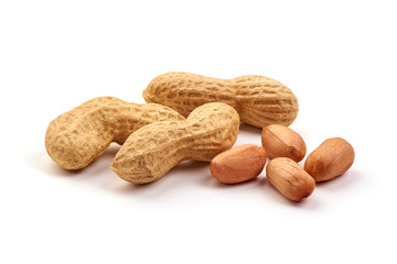 Useful peanut, isolated on white background