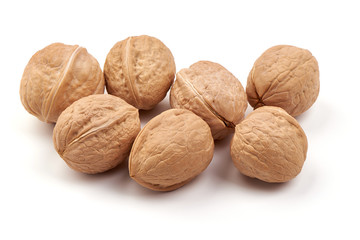 Delicious walnuts, isolated on white background