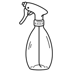 Empty plastic spray bottle