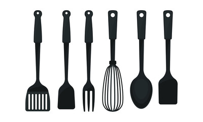 Cooking Utensils and Tools for Food Preparation Vector Set