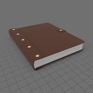 Closed hardcover notebook