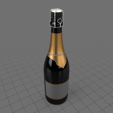 Champagne bottle with muselet