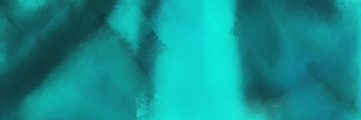 vintage texture, distressed old textured painted design with teal, dark turquoise and very dark blue colors. background with space for text or image. can be used as horizontal background texture