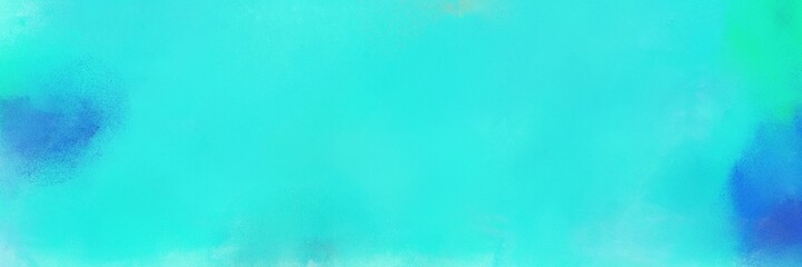 vintage abstract painted background with turquoise and royal blue colors and space for text or image. can be used as header or banner