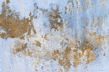 Blue old grungy concrete wall