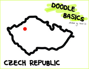 Doodle Sketchnote Template for Workshops, Seminar, Flipchart and Graphic Recording Tschechien