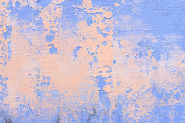 Blue old grungy concrete wall