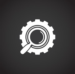 Fix and service related icon on background for graphic and web design. Creative illustration concept symbol for web or mobile app.