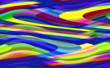Waves abstract rainbow background