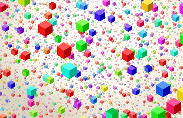 colored 3d cubes 
