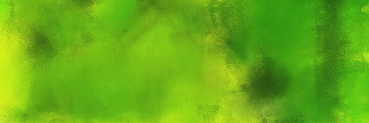 vintage abstract painted background with dark green, green yellow and very dark green colors and space for text or image. can be used as header or banner