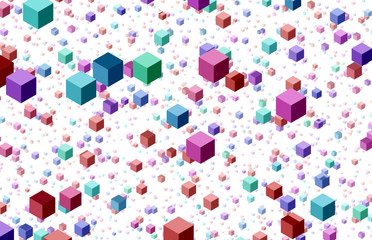 colored 3d cubes 
