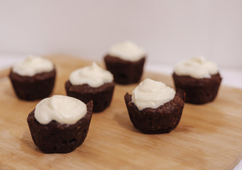 fresh chocolate muffins breakfast