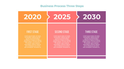 Business infographic. Banner with 3 steps, options. Vector template.
