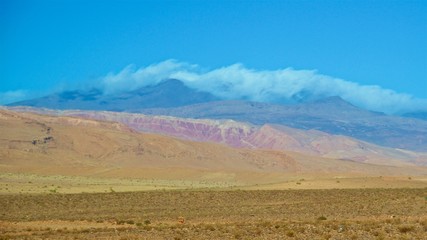 Fototapeta na wymiar Scenery at High Atlas Mountains in Morocco