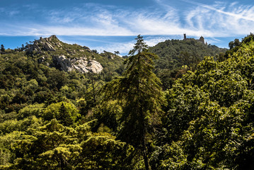 Fototapeta na wymiar Portugal. The Castle of the Moors located in the municipality of Sintra, about 25km northwest of Lisbon
