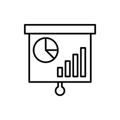 Flip Chart Vector Icon style illustration Line Data Science EPS 10