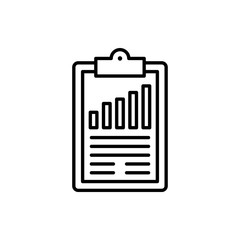 Report Vector Icon style illustration Line Data Science EPS 10