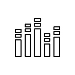 Sound Bars Vector Icon style illustration Line Data Science EPS 10