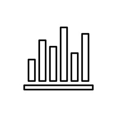 Bar Chart Vector Icon style illustration Line Data Science EPS 10