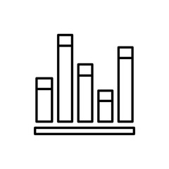 Bar Chart Vector Icon style illustration Line Data Science EPS 10