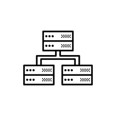 Server Share Vector Icon style illustration Line Data Science EPS 10