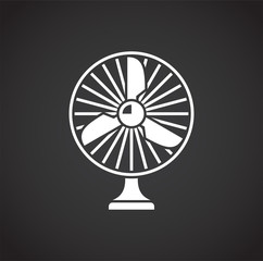 Fan icon on background for graphic and web design. Creative illustration concept symbol for web or mobile app