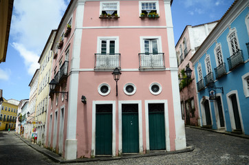 Barrio histórico de Pelourinho en Salvador de Bahia, Brasil