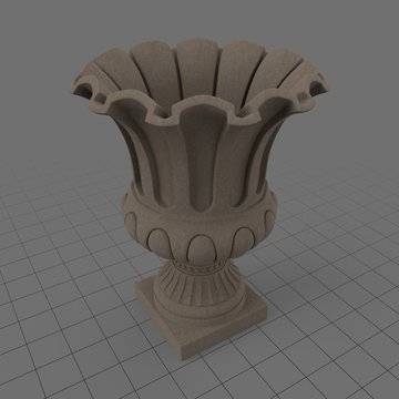 Fluted garden urn