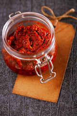 Obraz na płótnie Canvas Extreme hot asian chillies garlic sauce paste