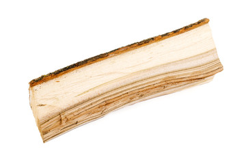logs of wood on a white isolated background.