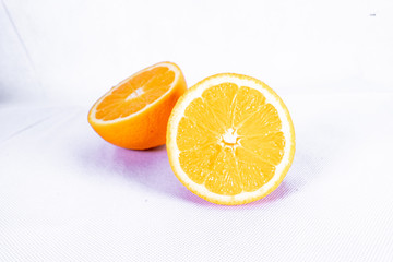 Lemon Lime Orange on White background