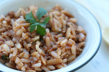 turkish traditional pilaf