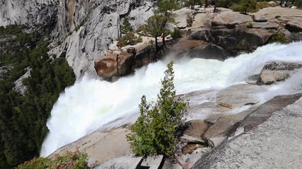 Yosemite Valley National Park waterfalls are huge especially during the spring and early summer time when snow from the mountains is melting. The best time for visitation the USA California